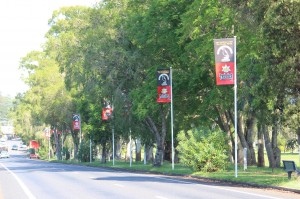 banners lining street